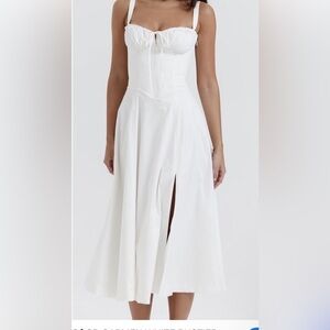 House of CB Ivory Corset Midi Dress